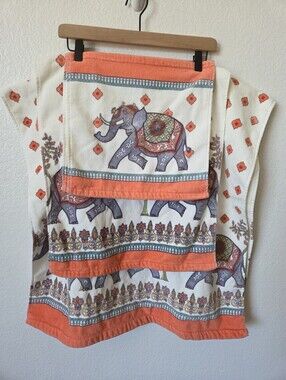 Cynthia Rowley Elephants On Parade Cotton Towel Set Boho